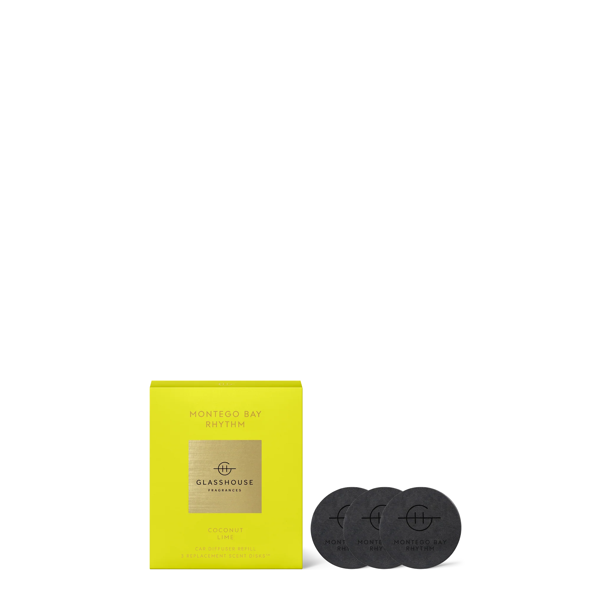 GF 3 Replacement Scent Disks for Car Diffuser - MONTEGO BAY RHYTHM