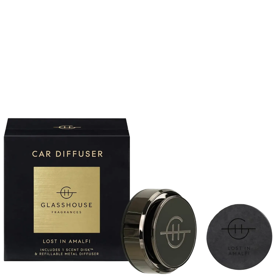 GF Black Car Diffuser with 1 replacement - LOST IN AMALFI