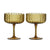 Hazel S/2 Glass Coupe 11.5x14.5cm Amber