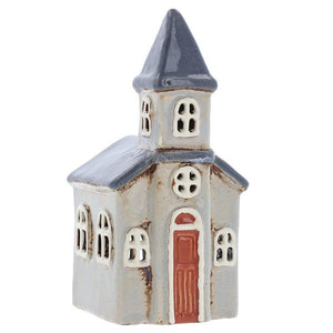 Small Grey Church Tealight