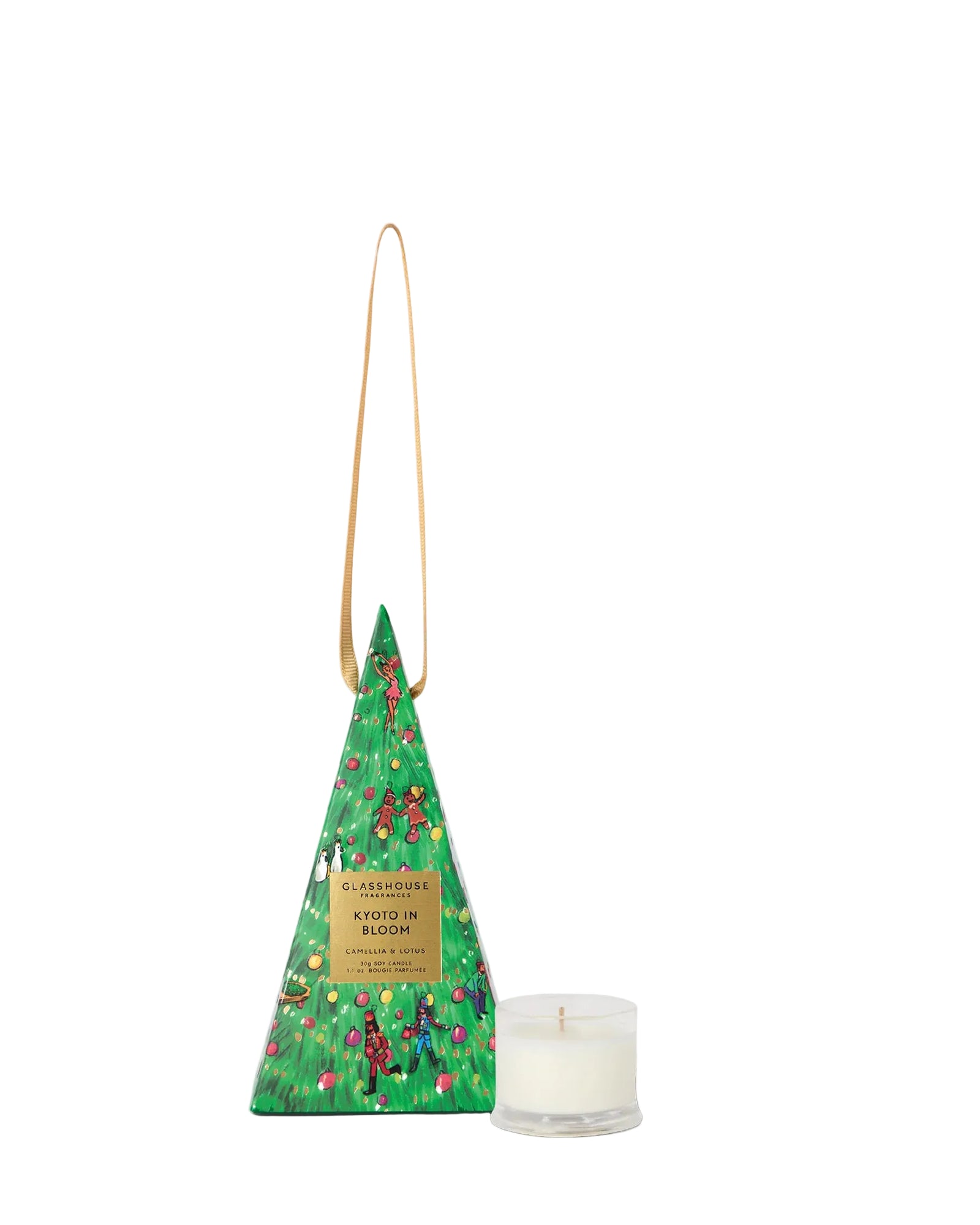 Glasshouse Fragrances - 30G Christmas Bauble Candle Kyoto In Bloom