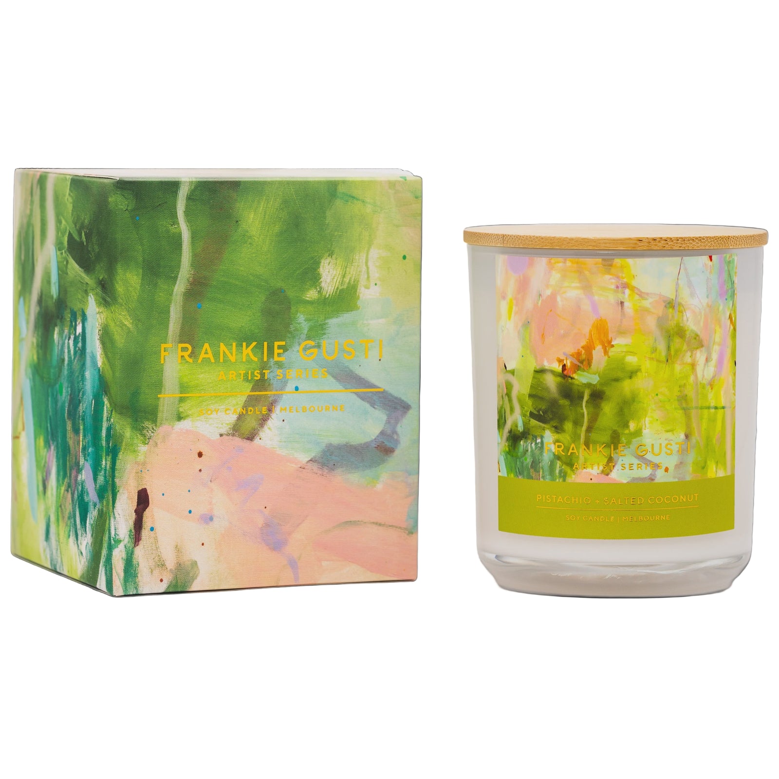 Frankie Gusti Artist Series Candle PISTACHIO + SALTED COCONUT (Kate Eliza)