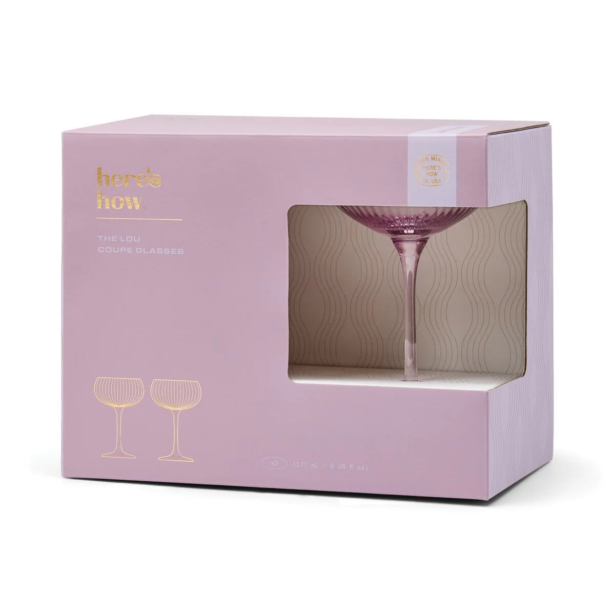 The Lou Coupe Glass - Set of 2 Lilac
