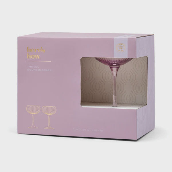 The Lou Coupe Glass - Set of 2 Lilac
