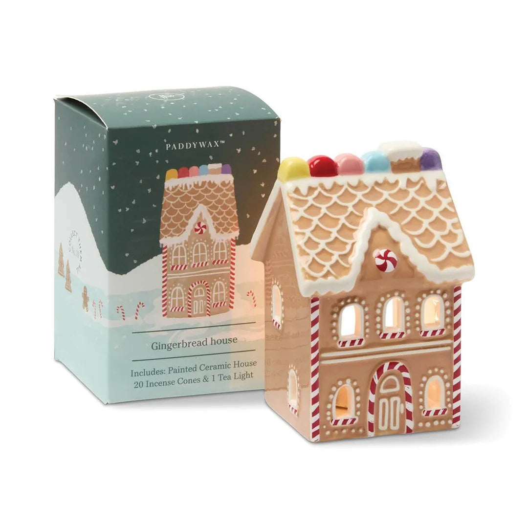 PaddyWax - No. 10 Gingerbread Incense House & Tea Light Holder - Gingerbread