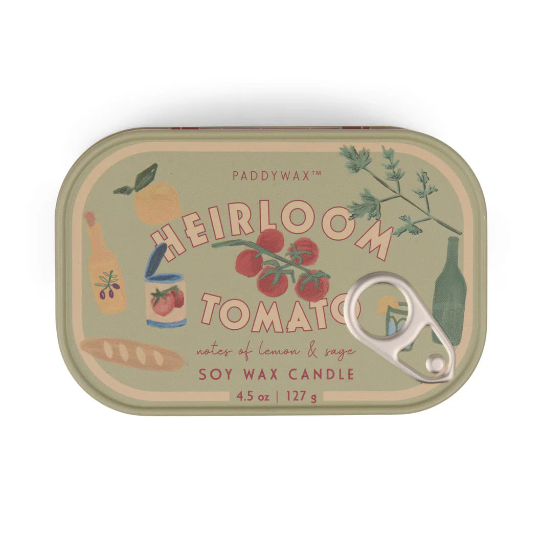 Paddywax Bistro Printed Tin Candle - (Heirloom Tomato)