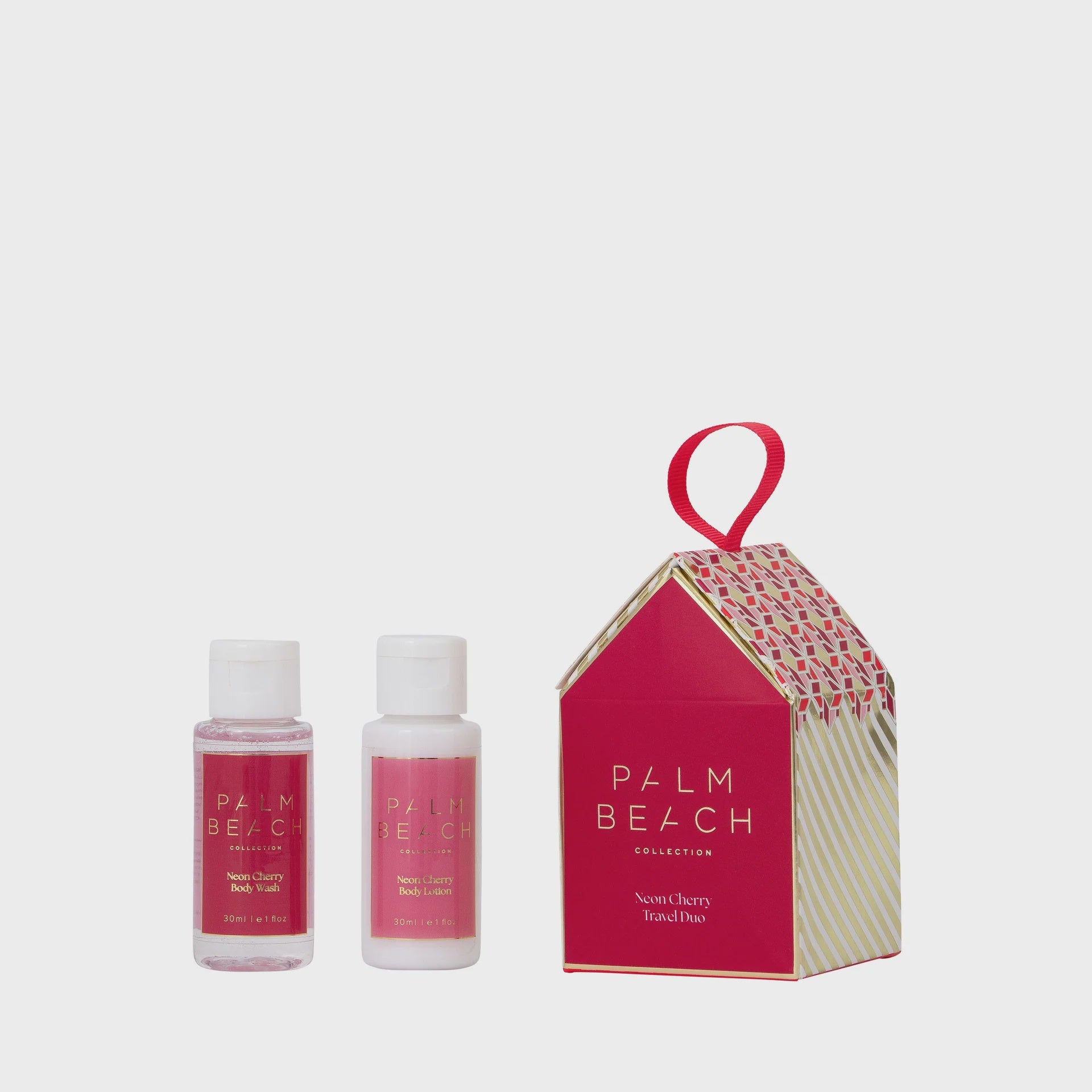 Gingerbread House Travel Duo-Neon Cherry