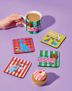 Set of 4 Coasters - Dogs