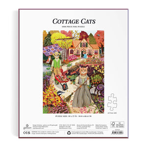 Galison Cottage Cats Foil Puzzle - 1000pc