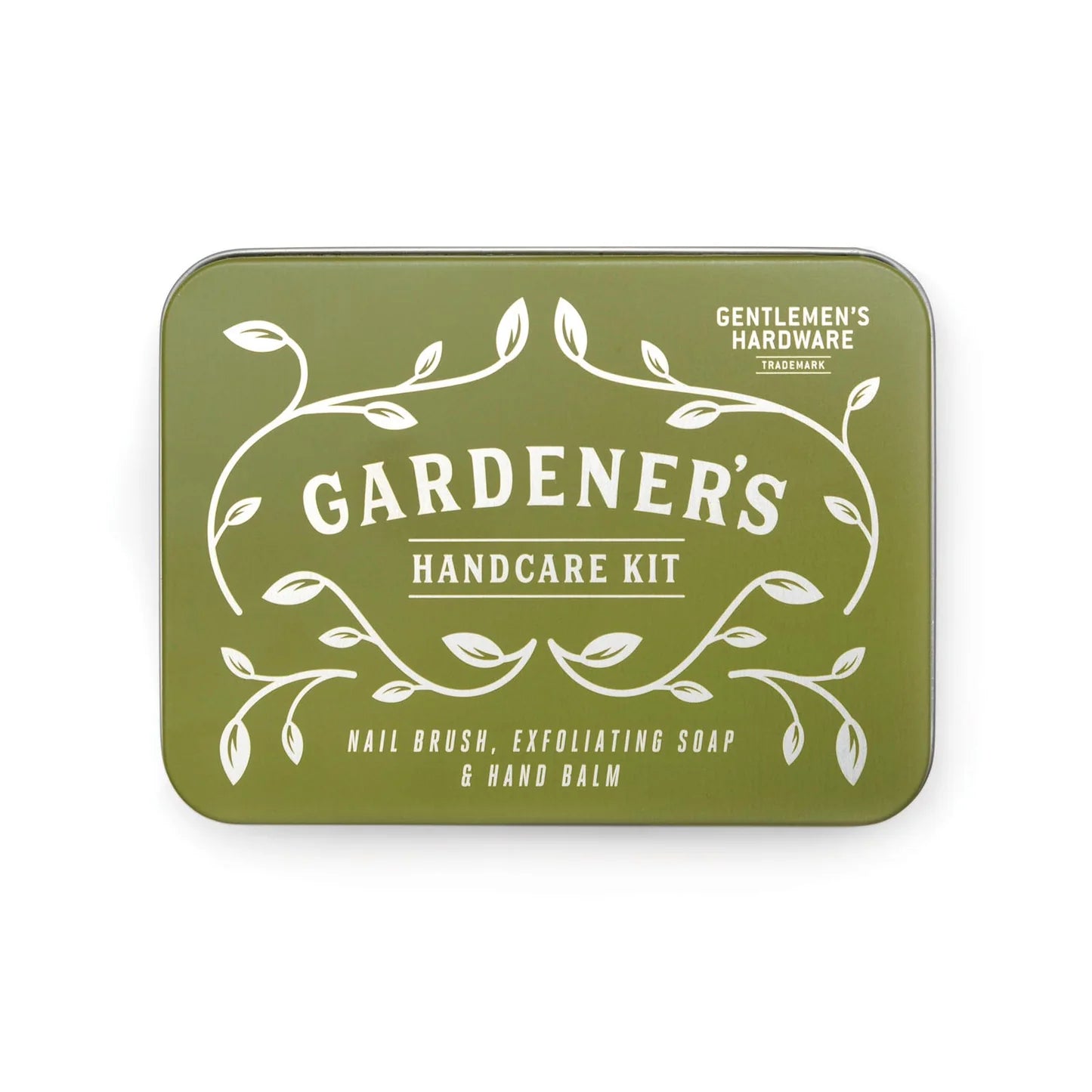 Gardener's Hand Care Kit (Tin Gift Set: Nail Brush, Soap, Balm)