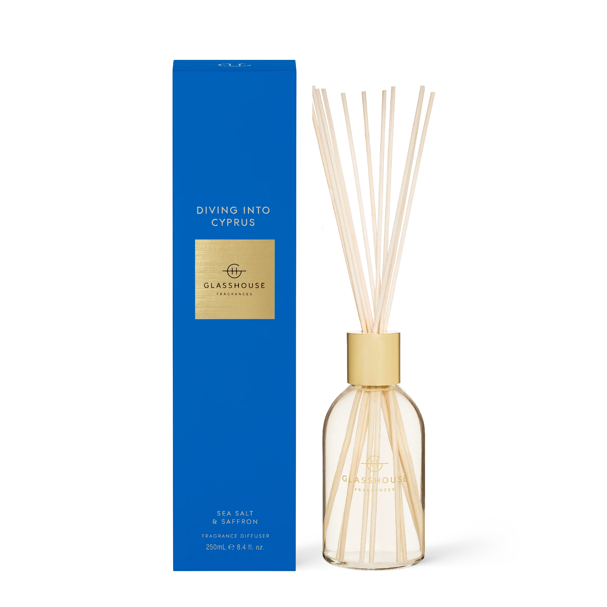 Glasshouse Fragrances 250ml Diffuser - DIVING INTO CYPRUS