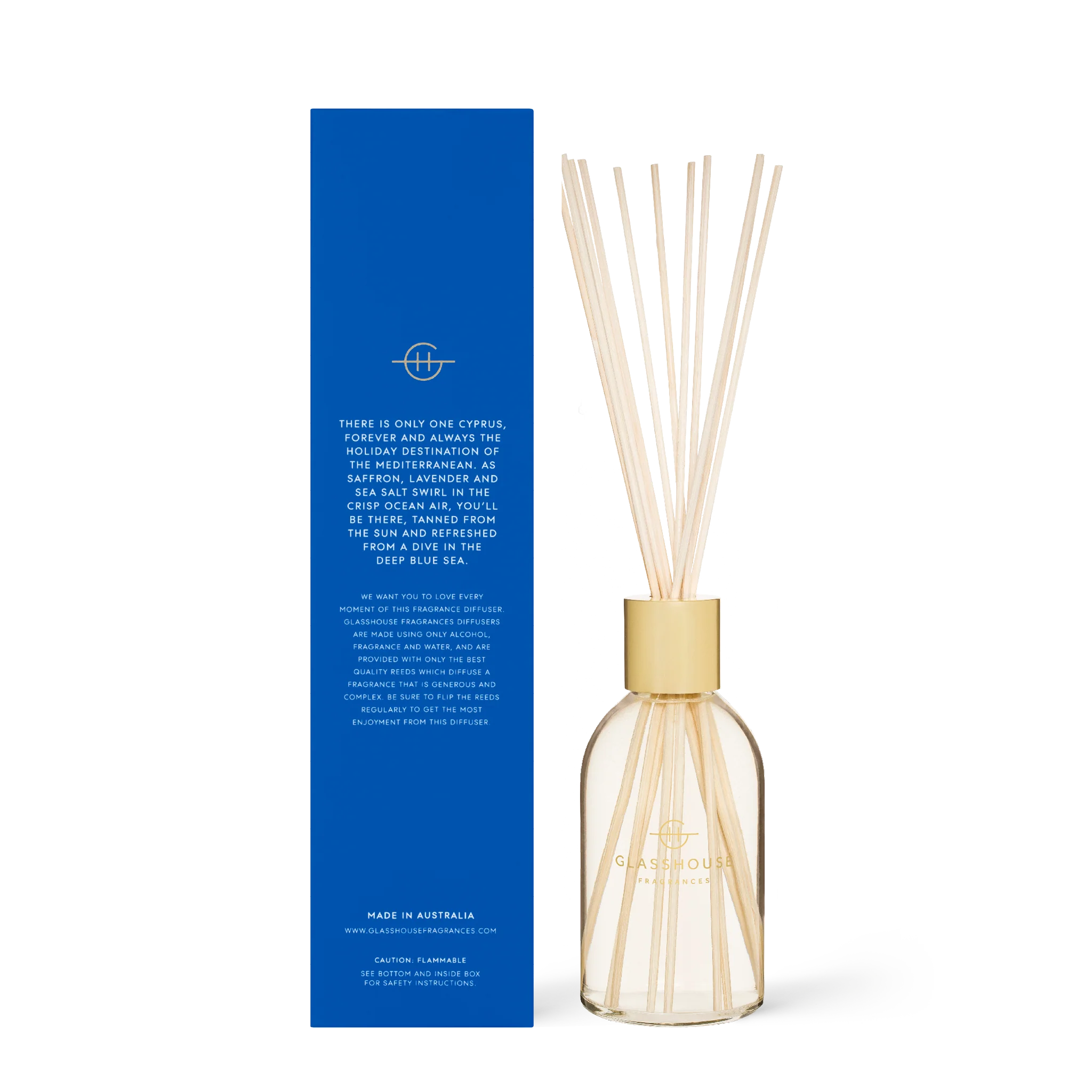 Glasshouse Fragrances 250ml Diffuser - DIVING INTO CYPRUS