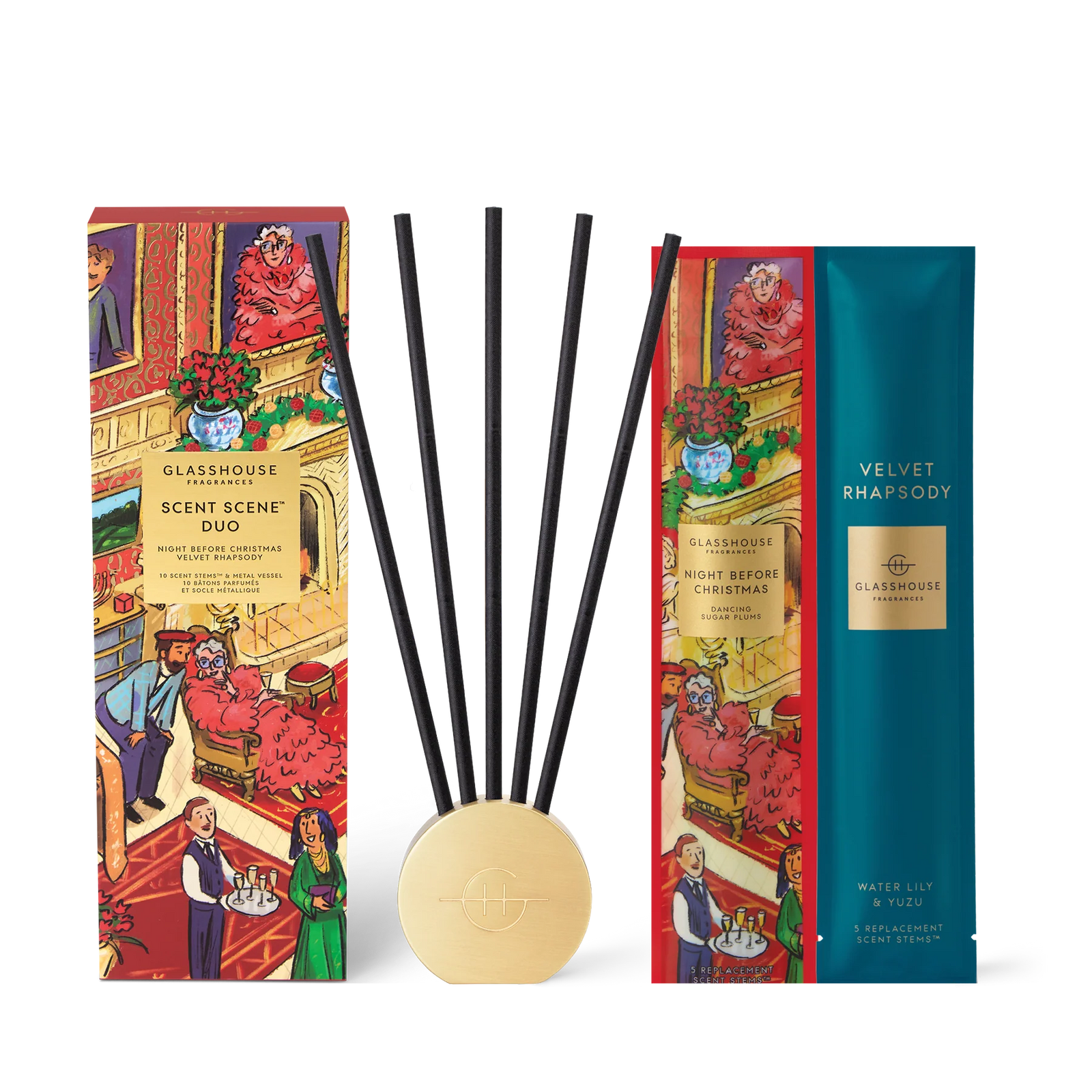 Glasshouse Fragrances Scent Duo - Night Before Christmas & Velvet Rhapsody