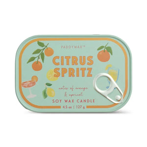 Paddywax - 4.5oz Bistro Printed Tin - Orange Citrus Spritz