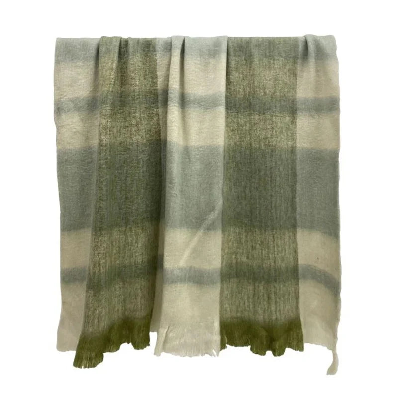 Watson Wool Blend Throw Blu/Gn