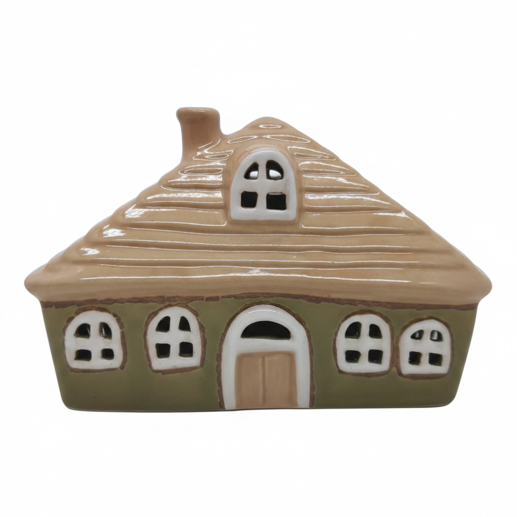 Arched Window Thatch House Tealight