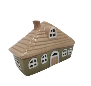 Arched Window Thatch House Tealight