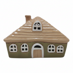 Arched Window Thatch House Tealight