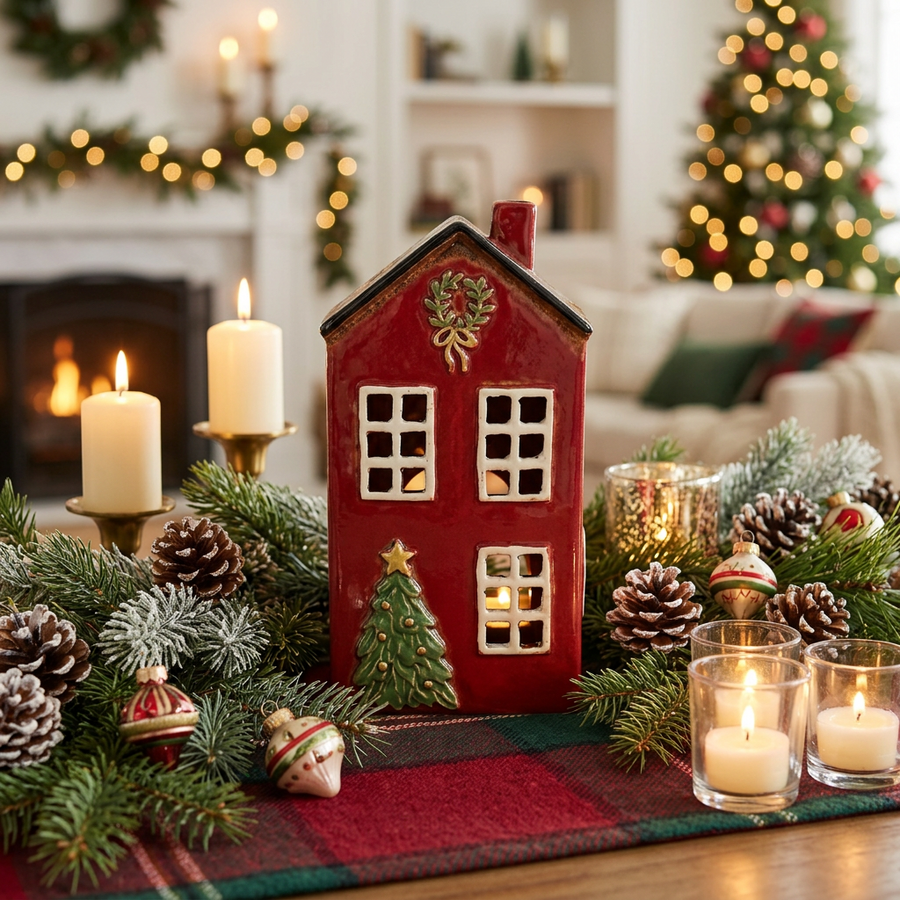 Christmas House Tree & Wreath