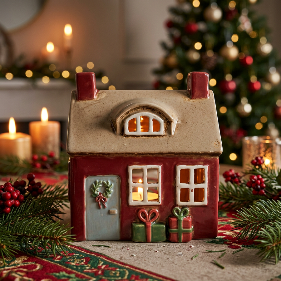 Christmas House & Presents Tealight