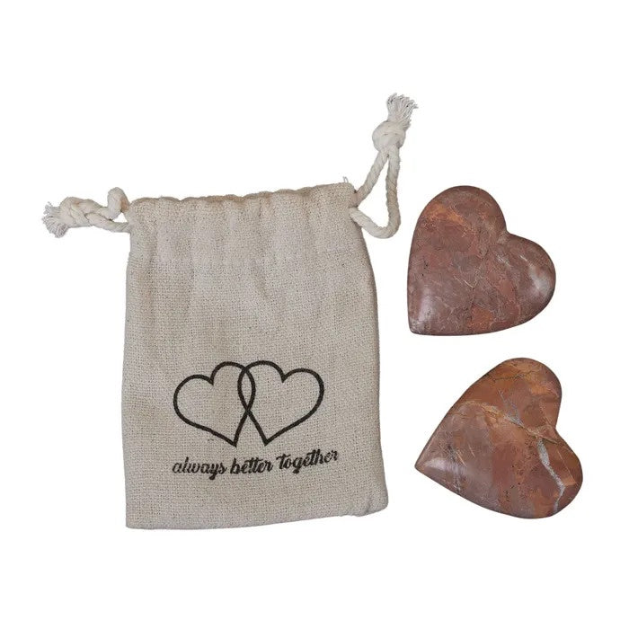 You & Me Marble Hearts S/2 pink