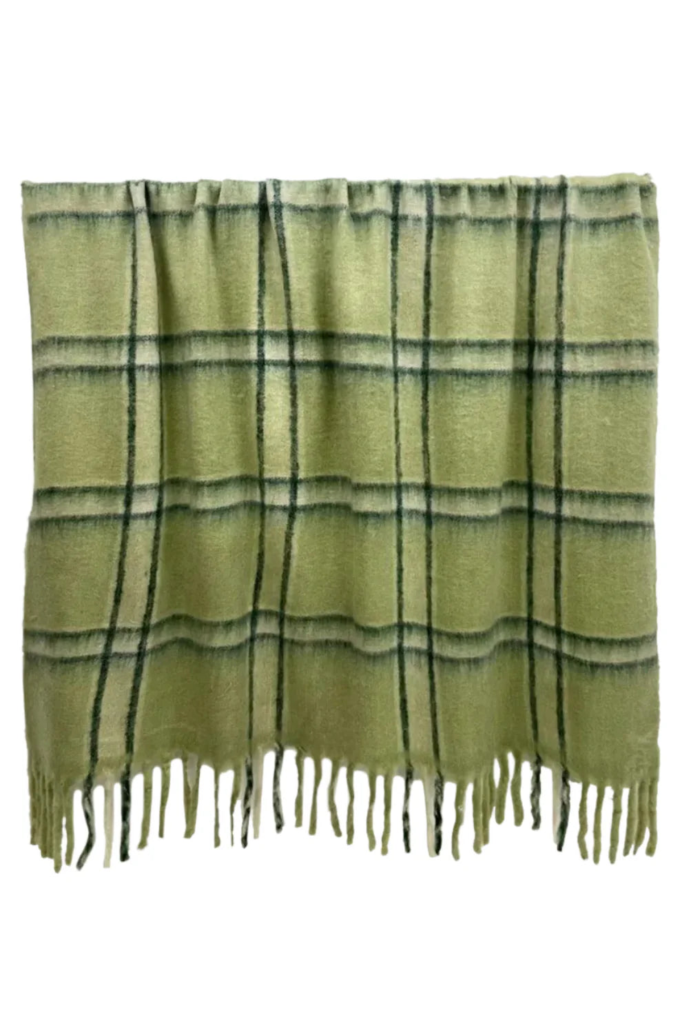 Dew Wool Blend Throw - Sage