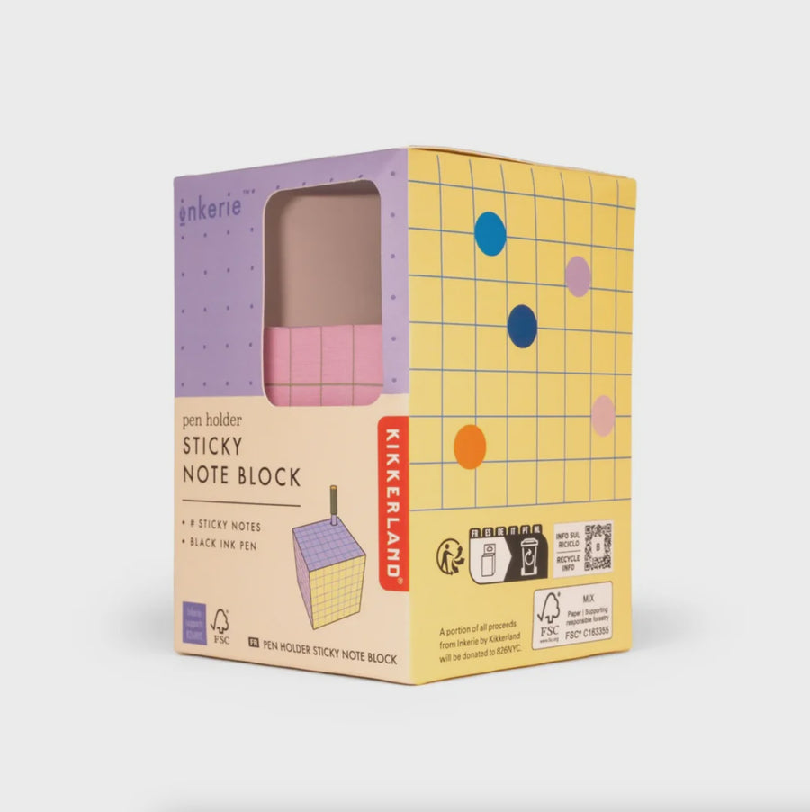 Pen Holder Sticky Note Block