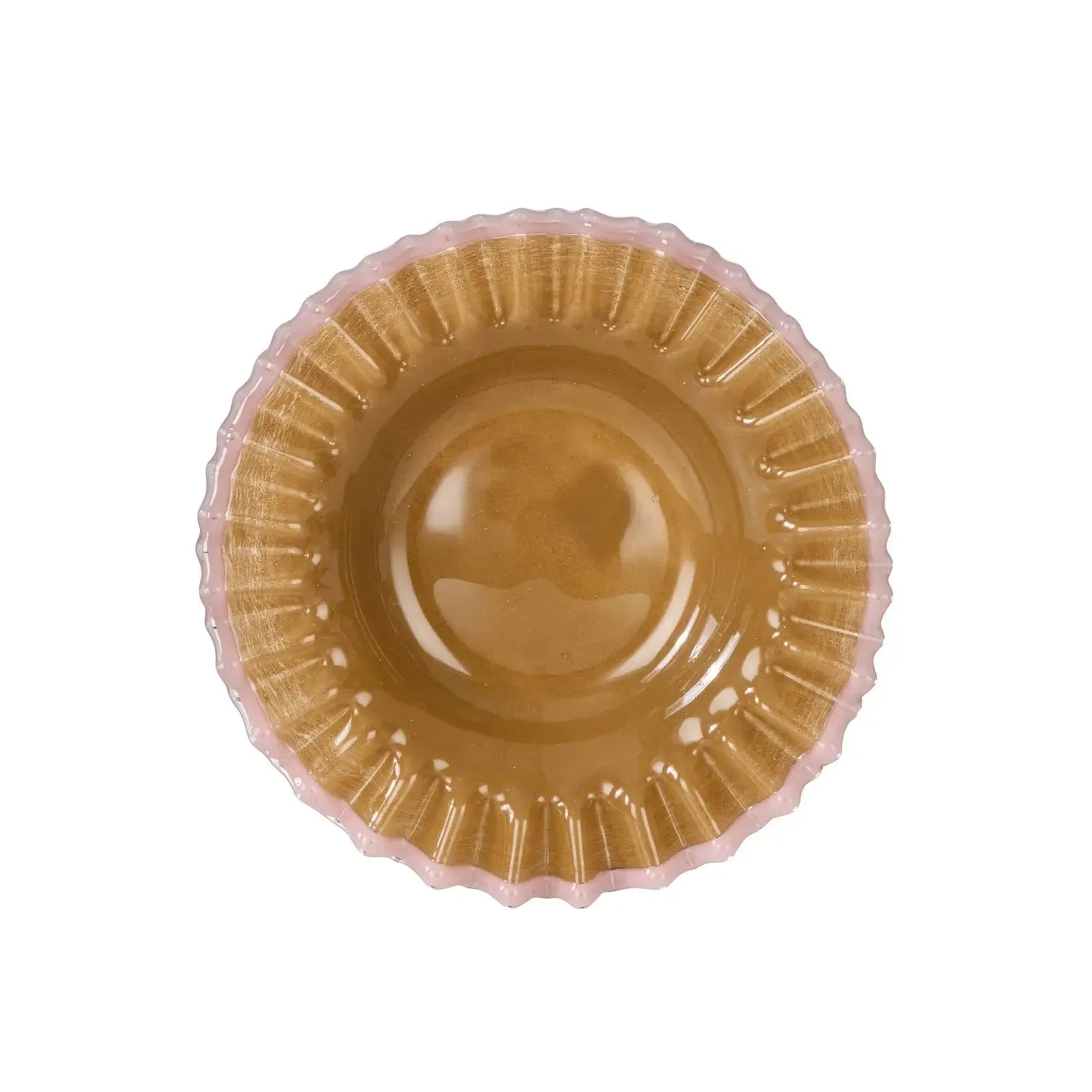 Mustard/ Pink Sigrid Frill Dish