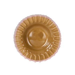 Mustard/ Pink Sigrid Frill Dish