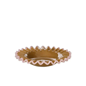 Mustard/ Pink Sigrid Frill Dish