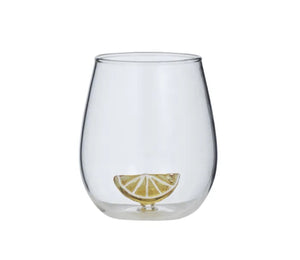 Lemon Slice Glass Tumber