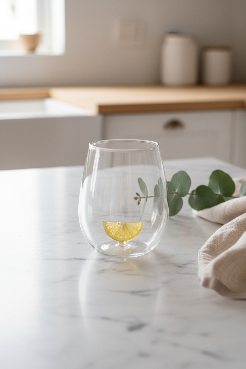 Lemon Slice Glass Tumber