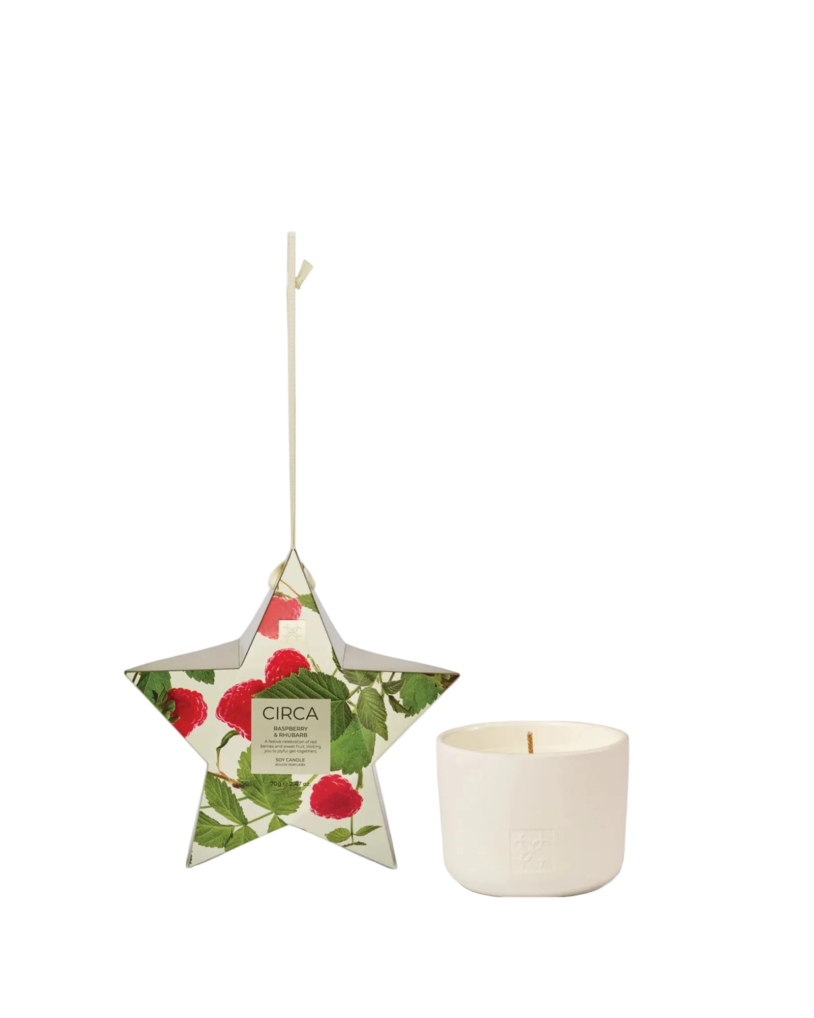 CIRCA 70g bauble Candle - Christmas - RASPBERRY & RHUBARB