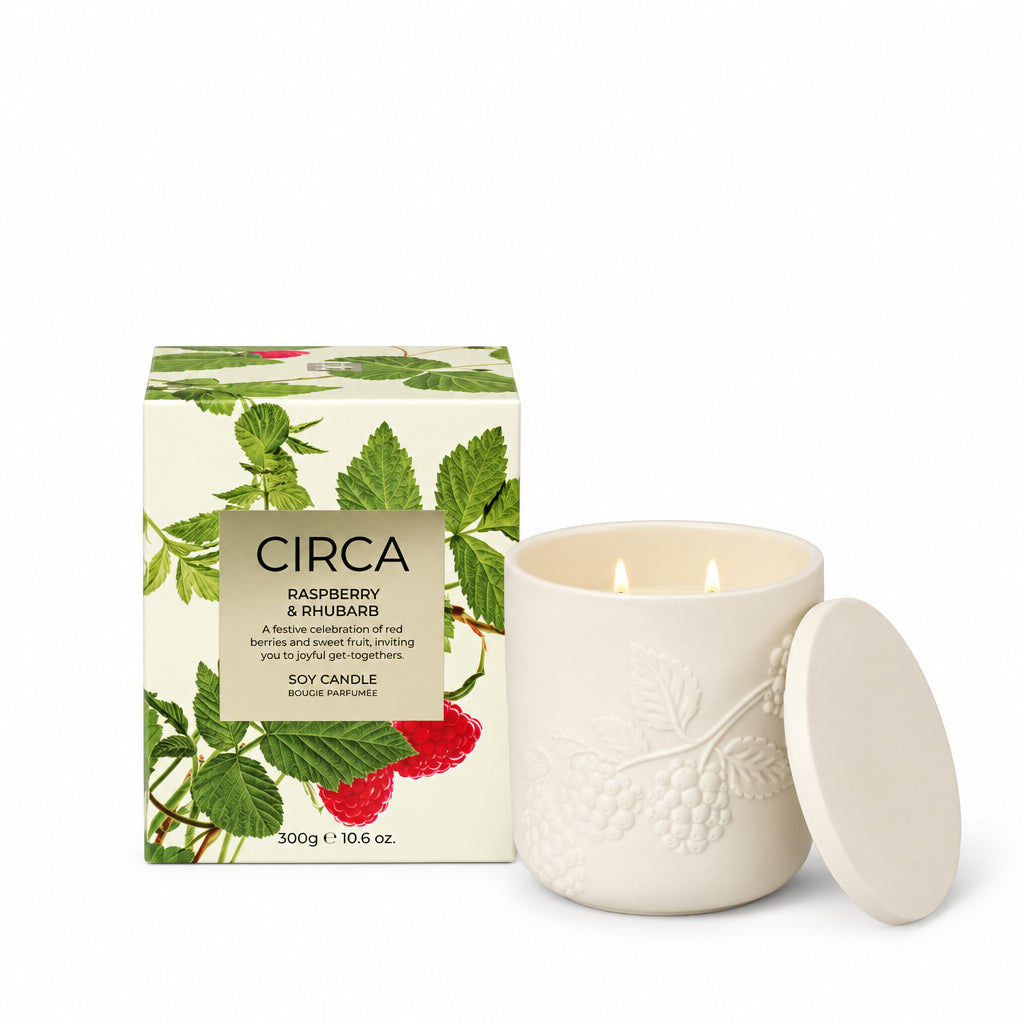 CIRCA 300g Candle - Christmas - RASPBERRY & RHUBARB