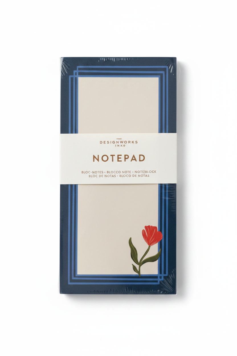 Floral List Notepad - Poppy