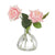 Rogue Mimi Rose-Clear Glass Vase Pink