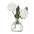 Rogue Mimi Rose-Clear Glass Vase White