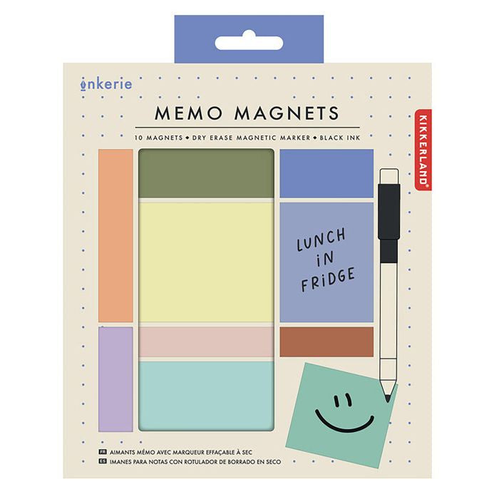 Kikkerland Inkerie Memo Magnets Multi-Coloured