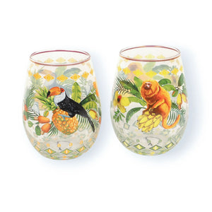 La La Land Glass Tumbler Large (Set of 2 glasses) Brazilian Summer