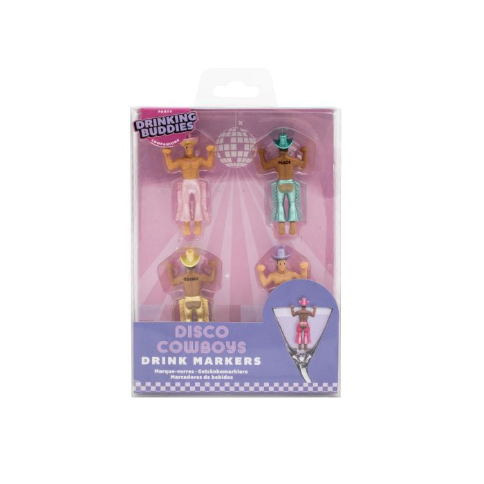 Disco Cowboy Drink Markers-Set of 4