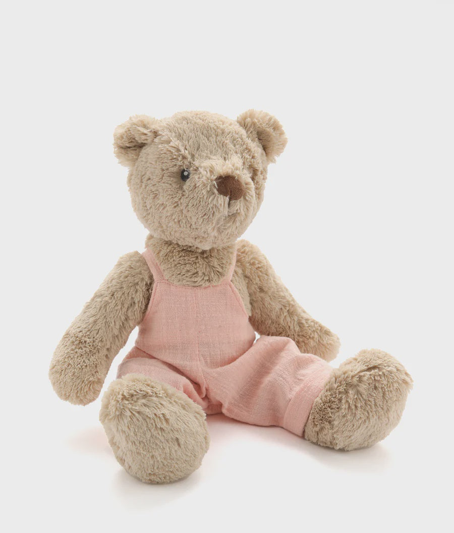 Honey Bear Overalls - Baby Pink