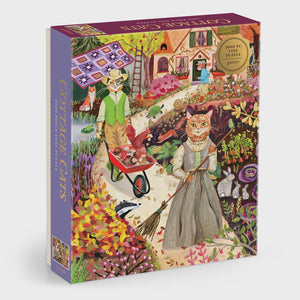 Galison Cottage Cats Foil Puzzle - 1000pc