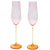 Ellie Ombre Champagne Glass Pink & Yellow