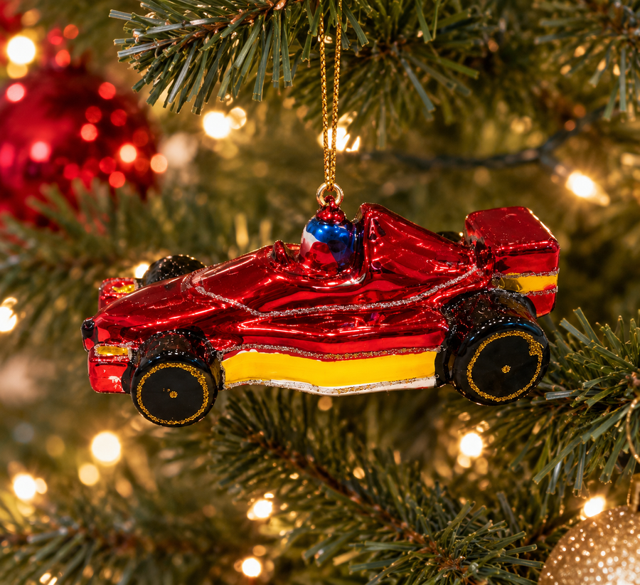 Race Car Ornament Glass