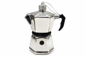 Stove Top Coffee Maker Ornament Glass
