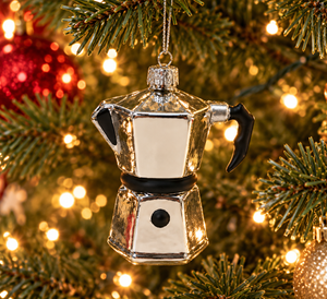 Stove Top Coffee Maker Ornament Glass