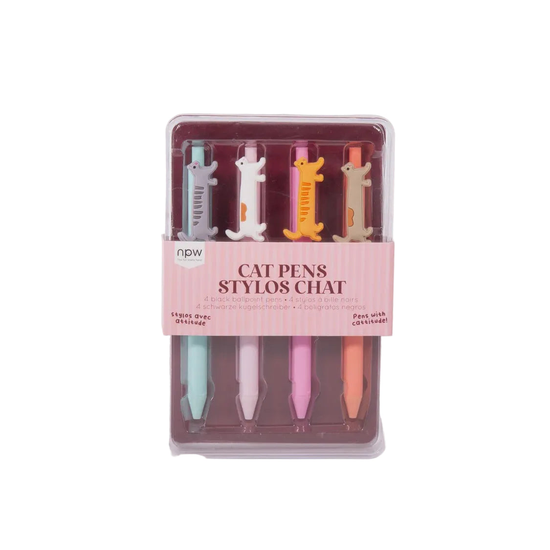NPW Cat Icon Pens - 4pcs Set