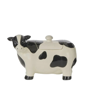 DW Homestead Friesian Storage Jar Black & White
