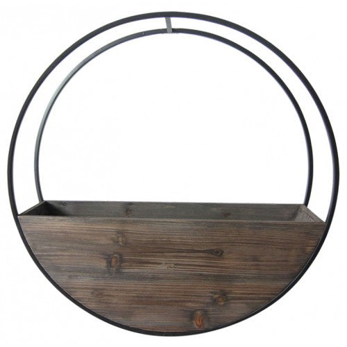 Wooden Wall Planter Full Circle - Large 60cm