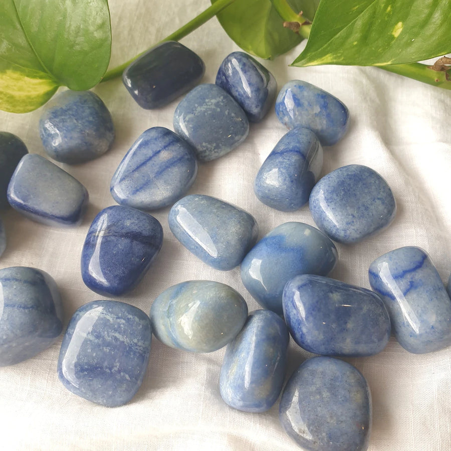 Blue Quartz Tumbled Stones